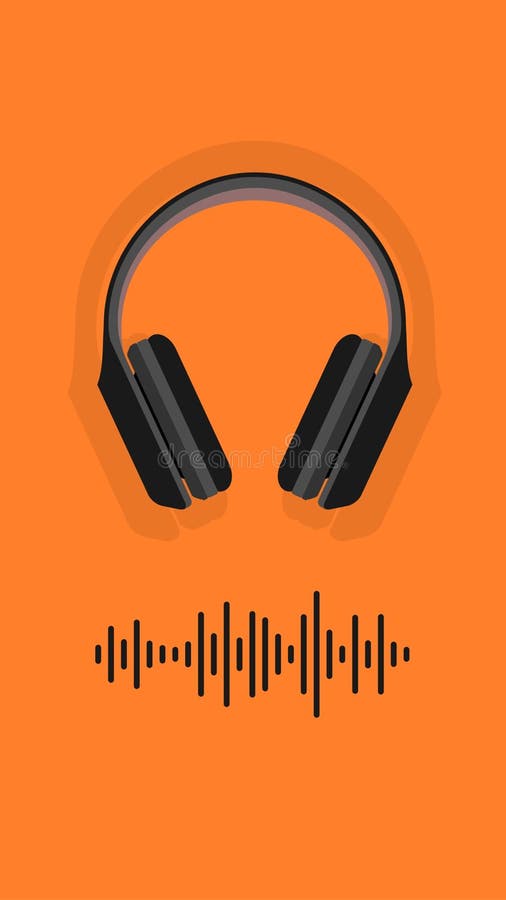 Music Wallpaper. Headphones Equalizer Artwork Vector Illustration. Stock  Vector - Illustration of texture, rhythm: 205438137