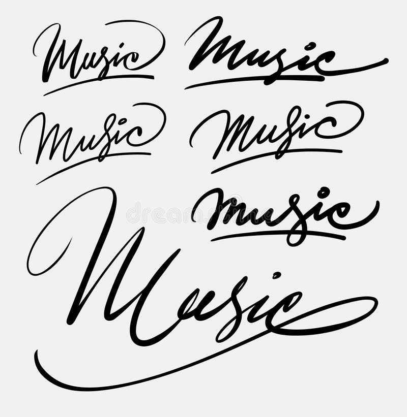 Music handwriting calligraphy