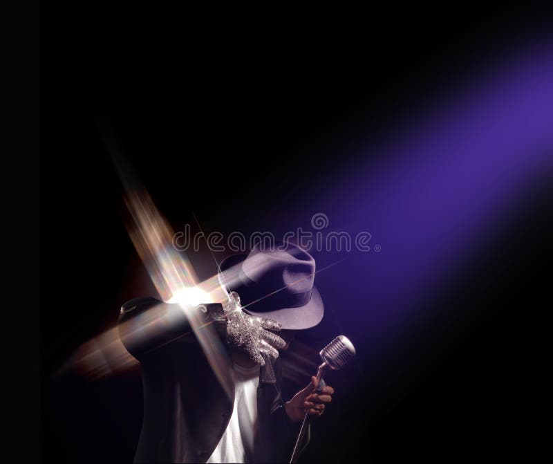 Pocta obrázok Michael Jackson na Čiernom pozadí.
