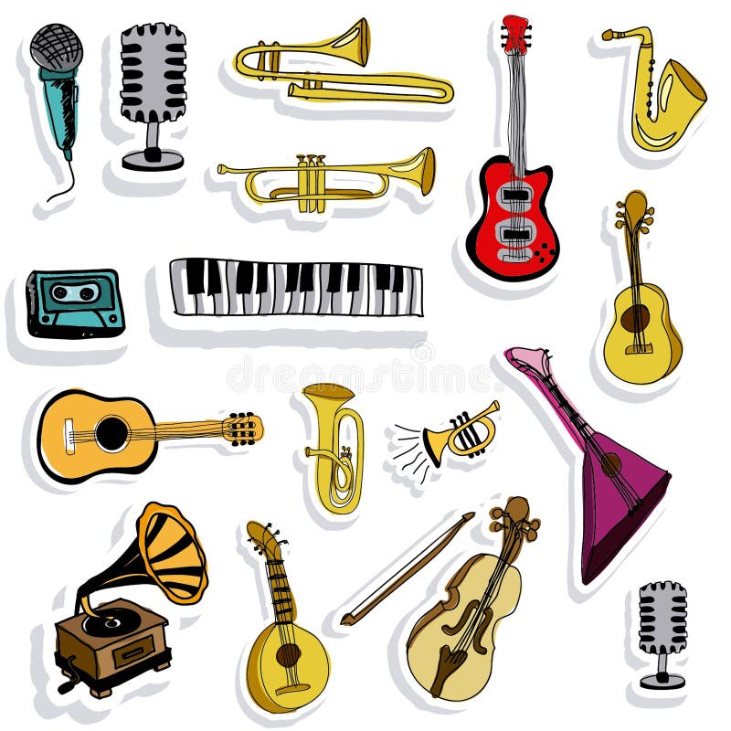 Music icons royalty free illustration