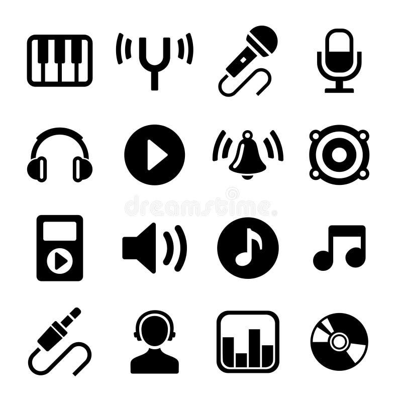 Music Icons Set royalty free illustration
