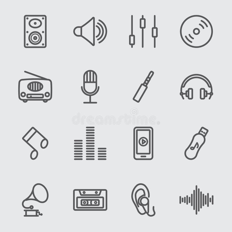 Music line icon stock illustration Music line icon stock illustration