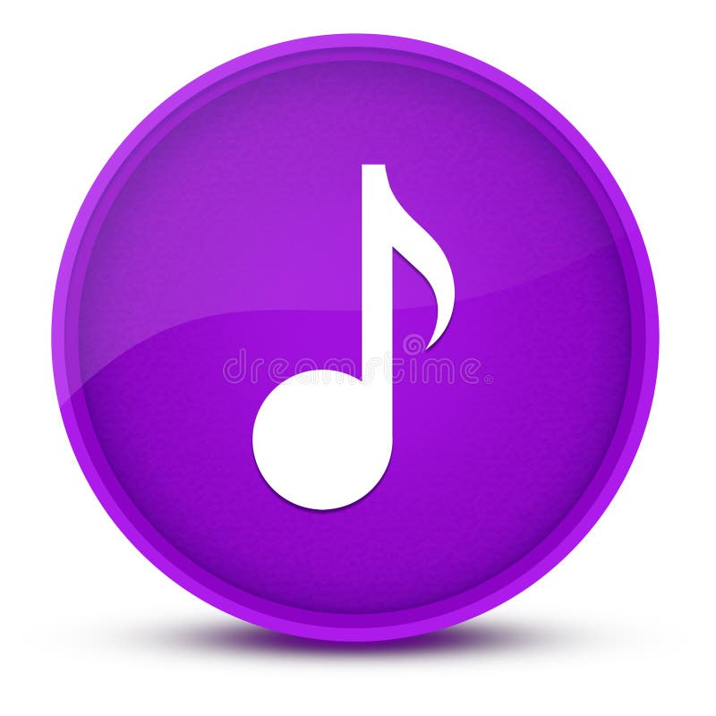 Music Luxurious Glossy Yellow Round Button Abstract Stock