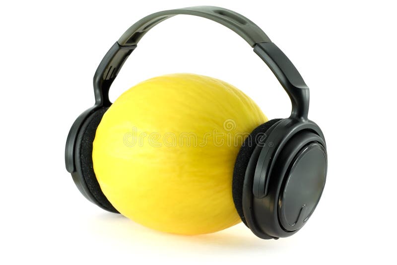 Music Melon stock image. Image of music, listen, joke 1950093