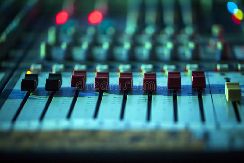 Music Mixer Mastering Sound Stock Image Image of electric, knob 91444647
