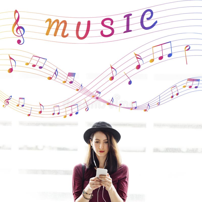 Music Note Art of Sound Instrumental Concept royalty free stock images Music Note Art of Sound Instrumental Concept royalty free stock images