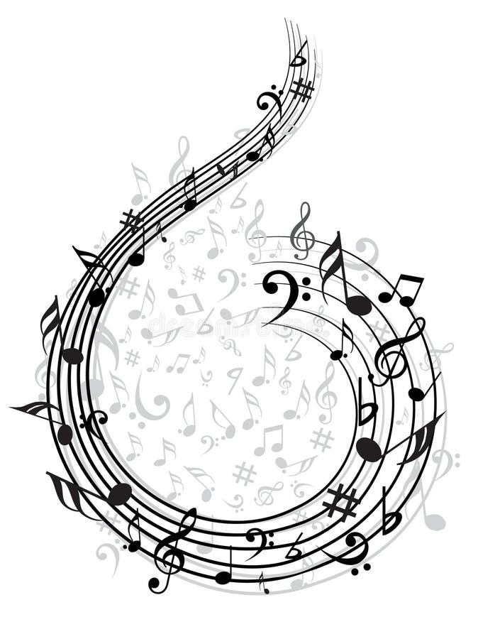 Music Note Backgraund stock vector. Illustration of color 85461937