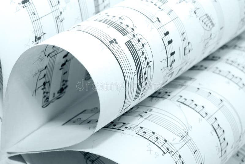 Music notes. century, classical, closeup. Paper notation stock images, royalty-free photos and pictures