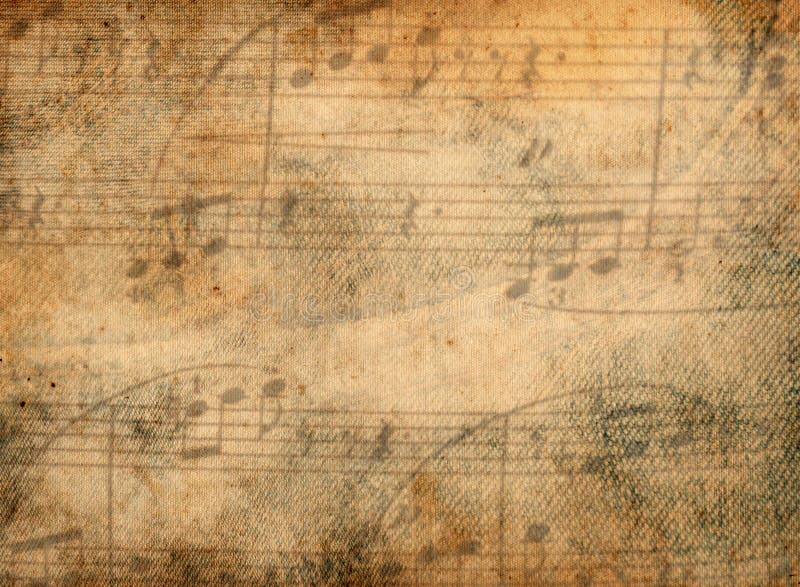 Vintage retro music notes background