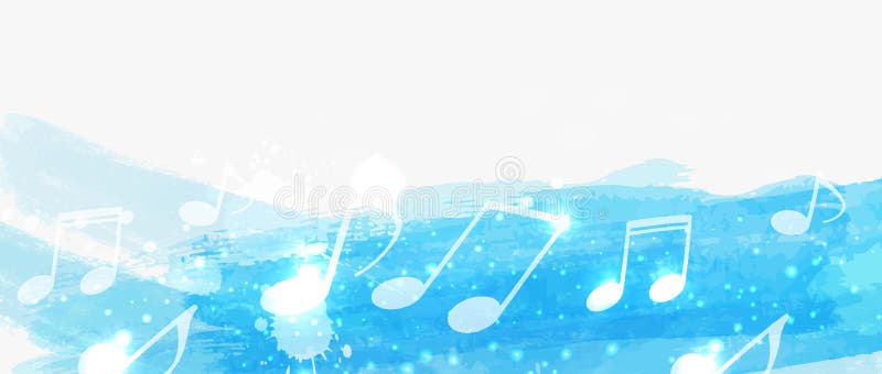 Music notes background stock illustration