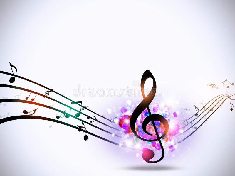 Music Notes Bright Funky Background stock illustration Music Notes Bright Funky Background stock illustration