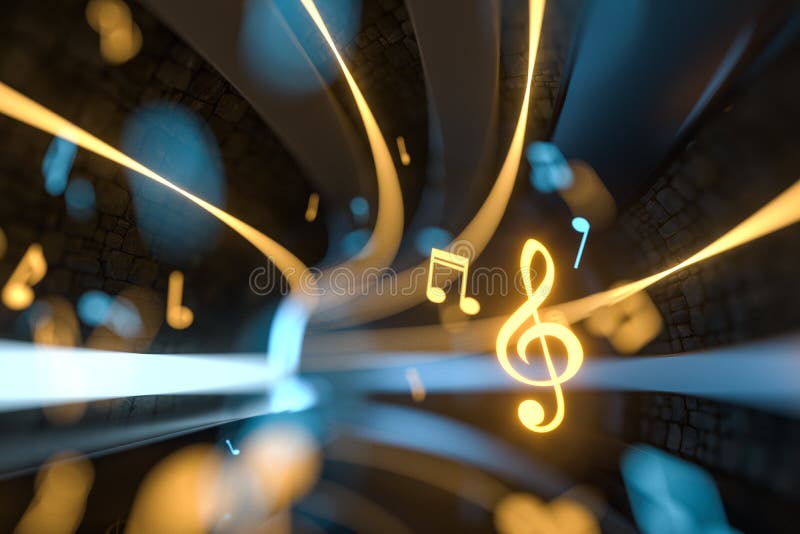 music note background 3d