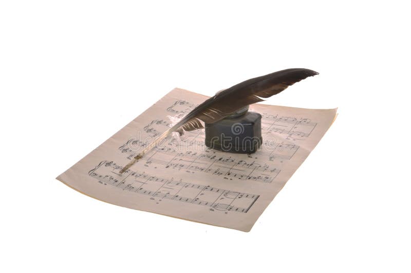 Music Notes Isolated on White Background Stock Photo - Image of melody