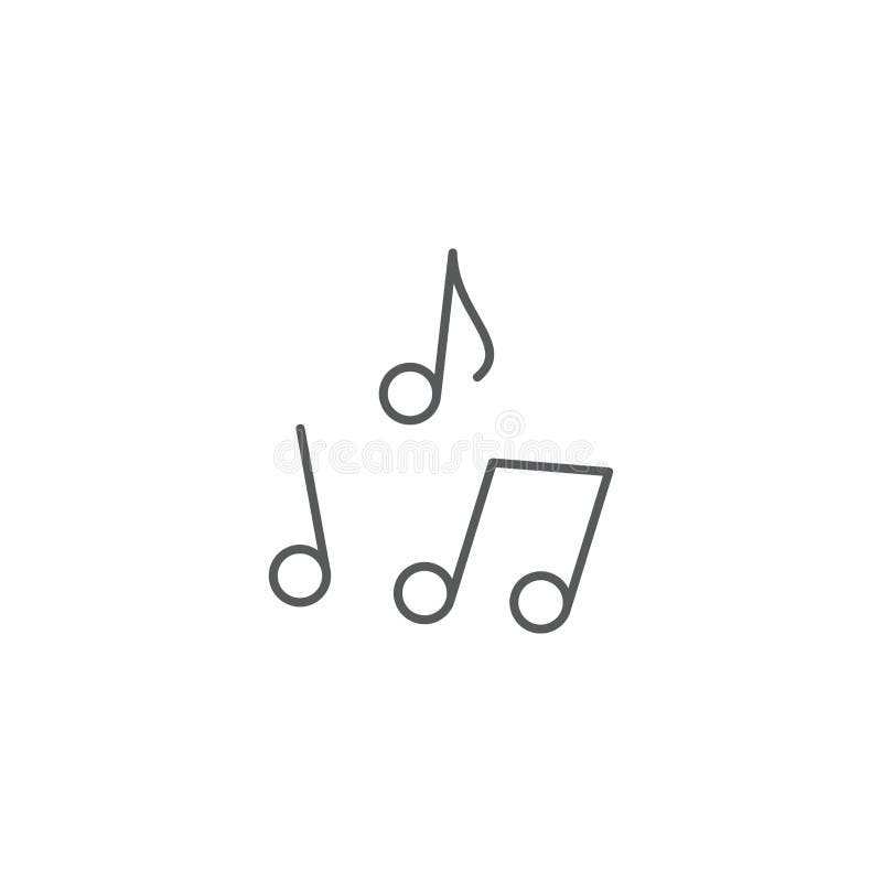 Music Notes Vector Icon Isolated on White Background Stock Vector