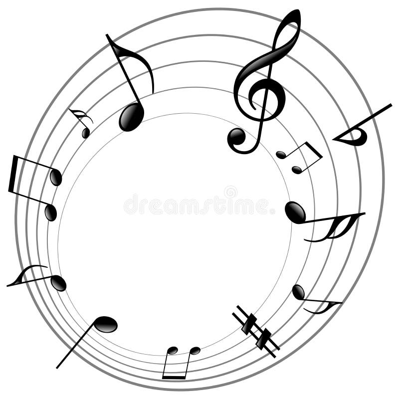 Vector illustration of music notes