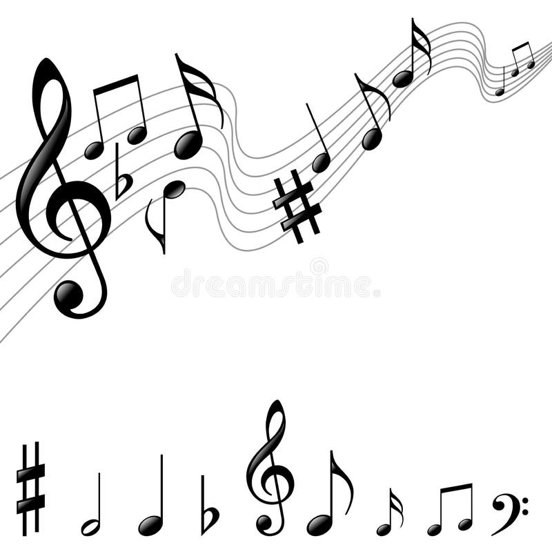 Vector illustration of music notes