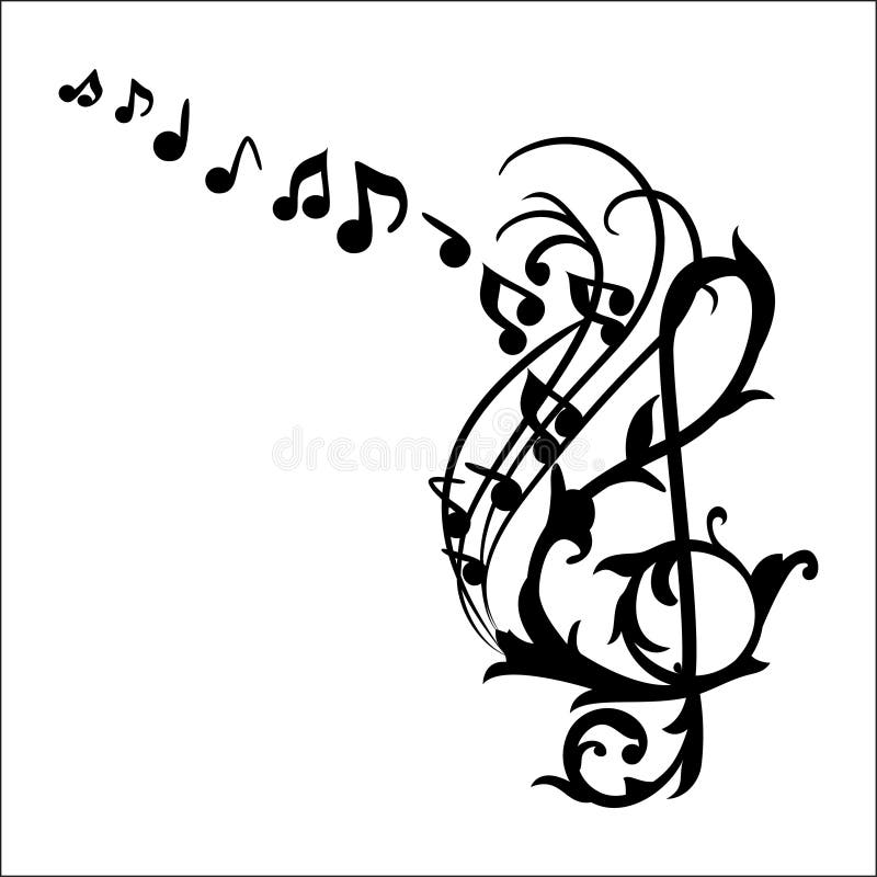 Music Notes Wall Decal Vector Illustration Stock Illustration