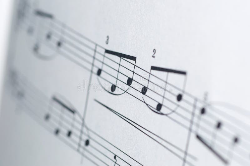 Music Notes on White Background Stock Illustration - Illustration of