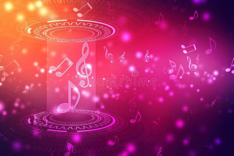 Music Party Background, Abstract Colorful Music Background with Notes Stock  Illustration - Illustration of design, cover: 241019305
