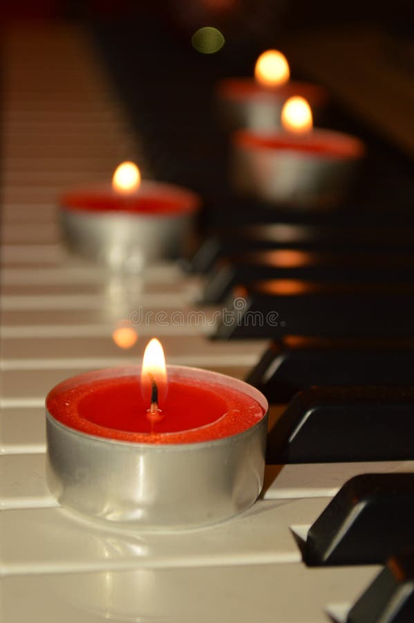 Two Candles and Music Notes Stock Photo Image of xmas, winter 66812810