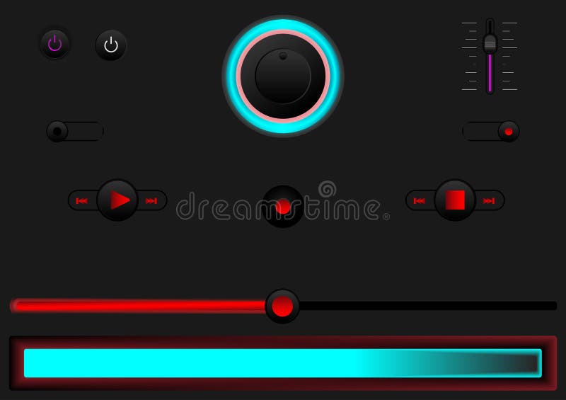 Music Player Interface or Modern Audio UI Sound Volume Control