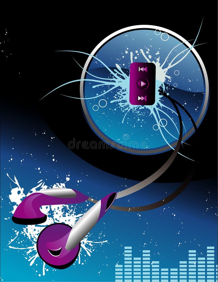 Music player vector royalty free illustration