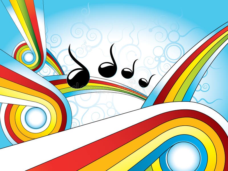 Music retro colorful wallpaper