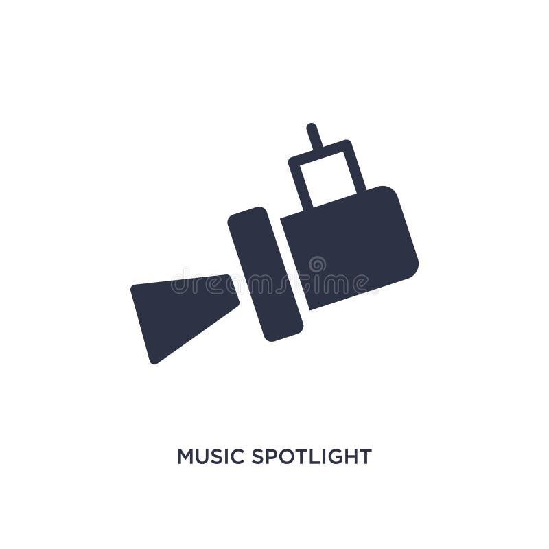 music spotlight icon on white background. Simple element illustration from music concept royalty free illustration music spotlight icon on white background. Simple element illustration from music concept royalty free illustration