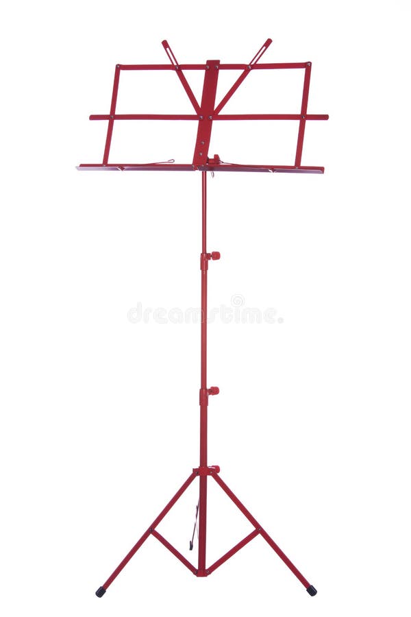 Music Stand Red Isolated on White