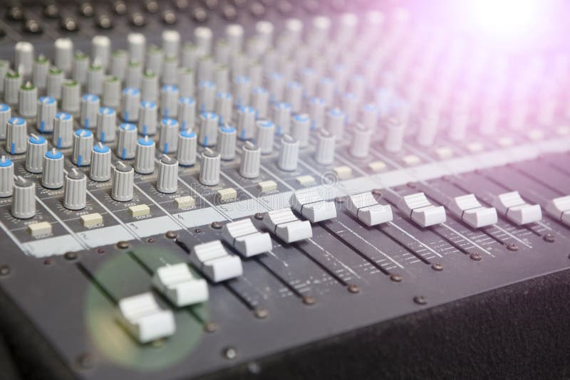Music Studio Mixer Control stock image. Image of broadcasting 225844393
