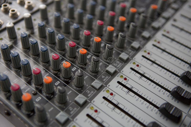 Music Studio Mixer Control stock photo. Image of broadcast 64290186