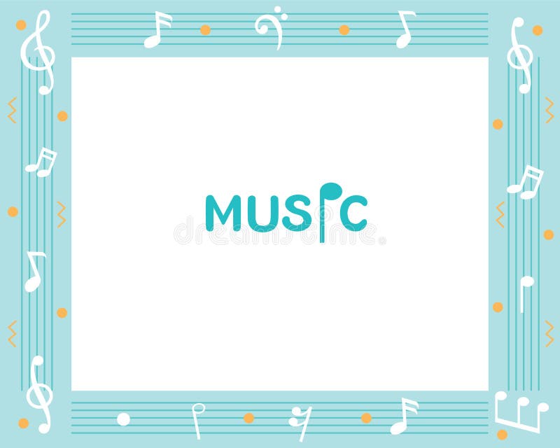 Music Subject Frame, Design of Music Note on Frame, Teaching Media Stock  Illustration - Illustration of music, stationery: 183644889