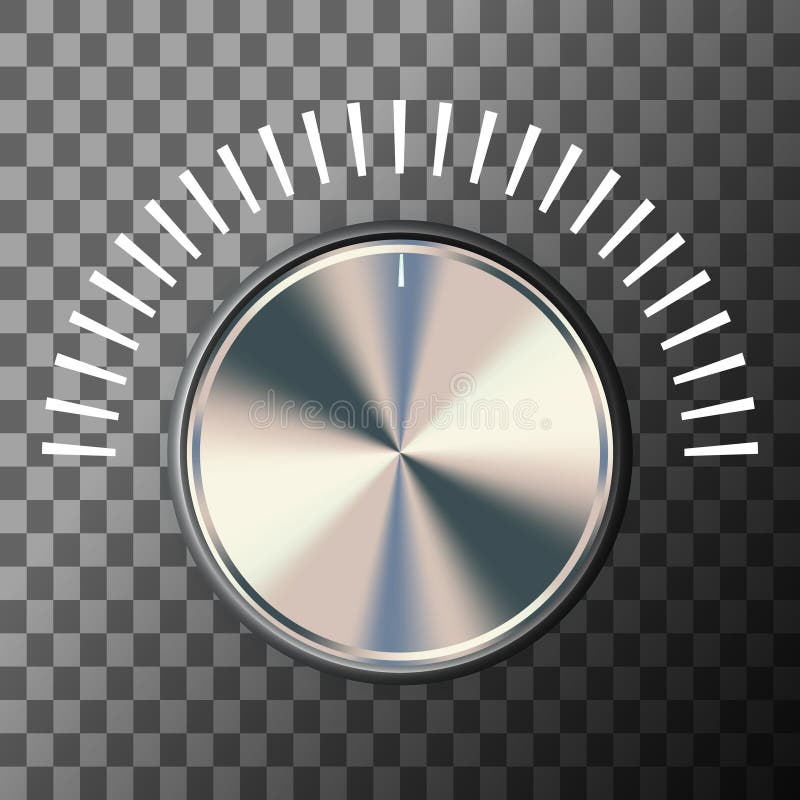 Music volume knob vector illustration