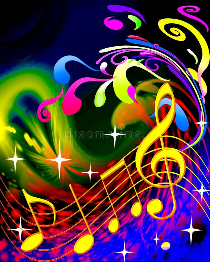 Musica ed onde dell'illustrazione illustrazione vettoriale