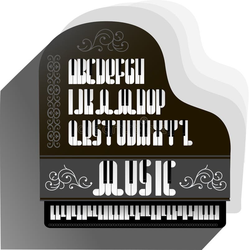 Musical alphabet vector illustration Musical alphabet vector illustration