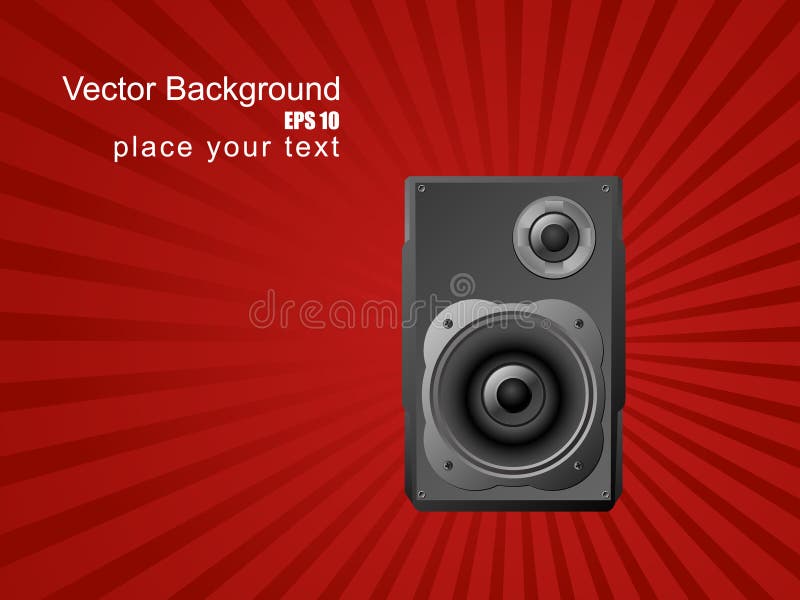 Musical background with speaker.