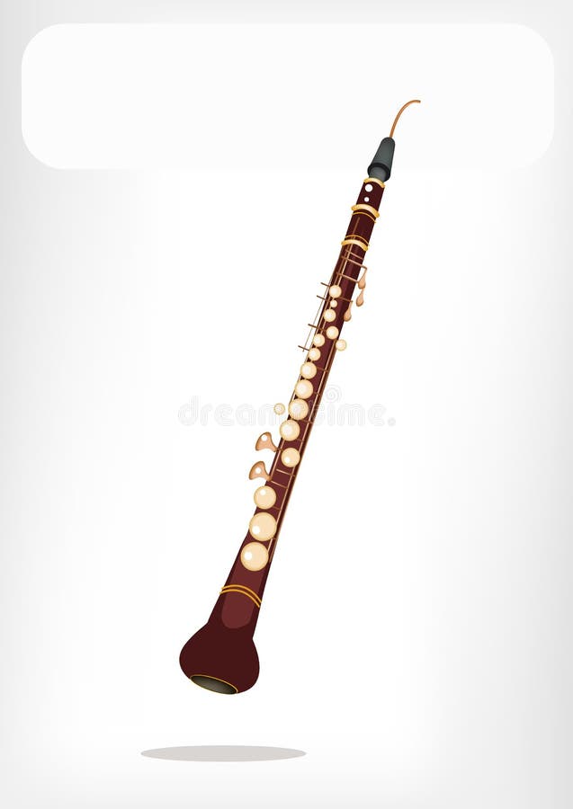 A Musical Cor Anglais with A White Banner