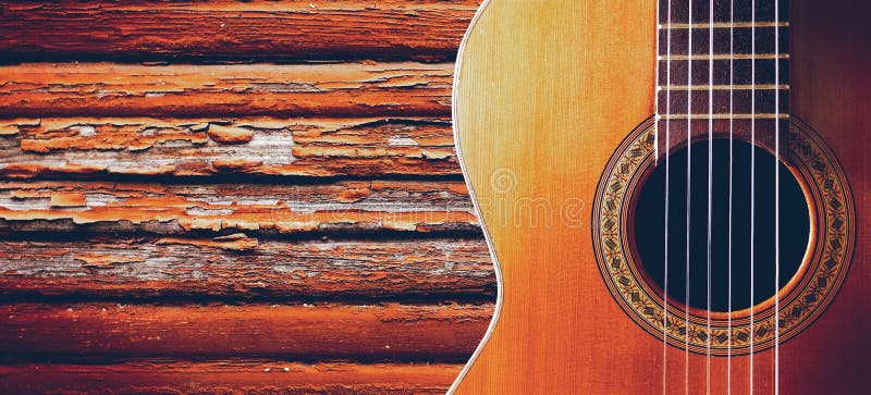 Spanish guitar design stock photo. Image of playing - 205473028
