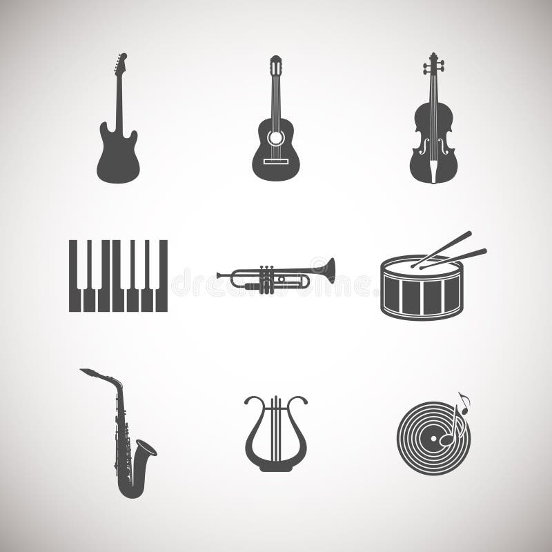 Musical instrument icons vector illustration