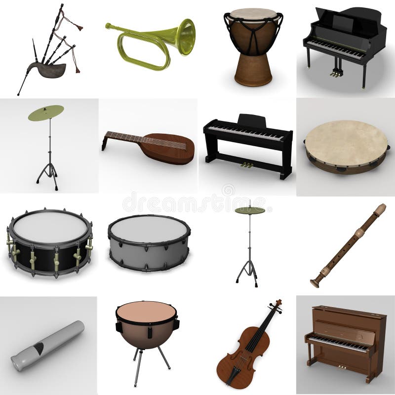 Musical instruments stock illustration