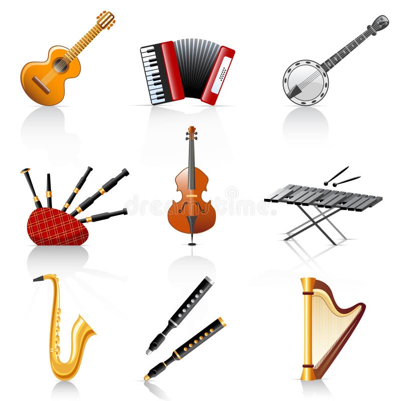 Musical instruments vector illustration