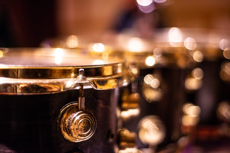 Musical Instruments Part of a Drum Set Close Up Stock Image Image of