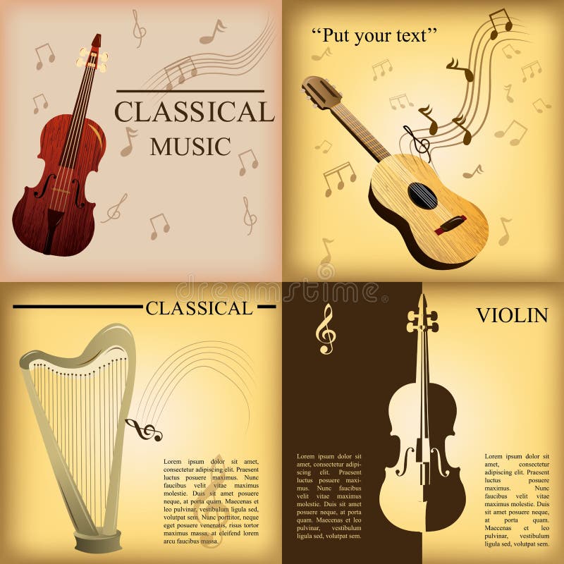 Musical instruments vector illustration