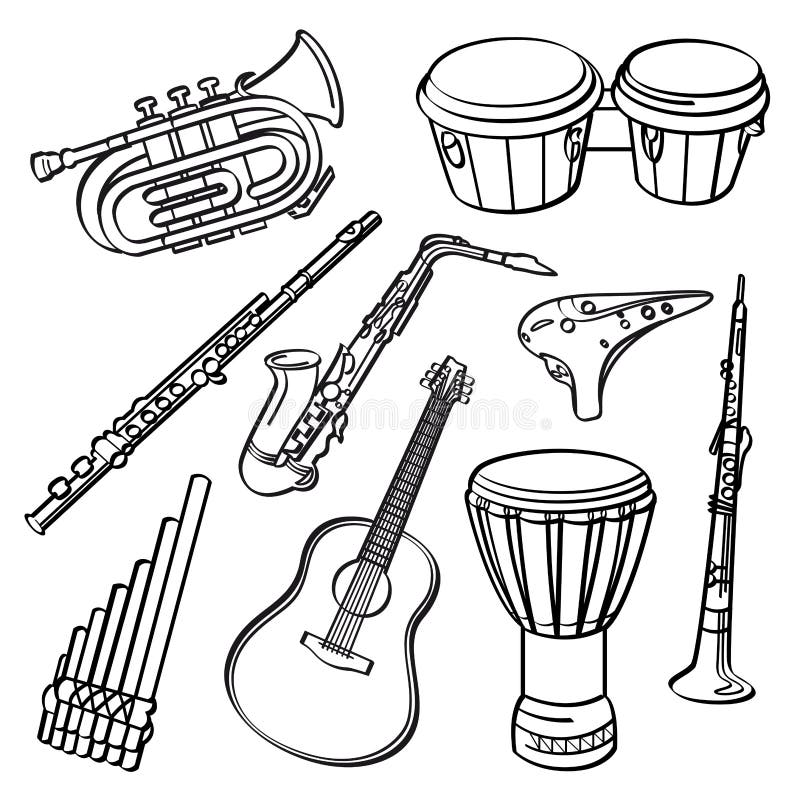 Musical Instruments royalty free illustration