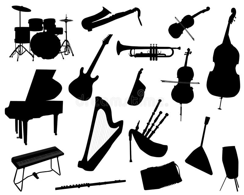 Musical instruments royalty free illustration