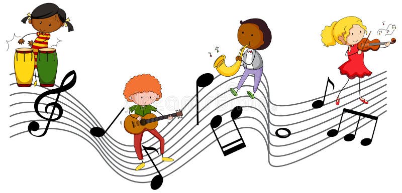Musical Melody Symbols with Many Doodle Kids Cartoon Character Stock Vector - Illustration of clip, kids: 221797573 Musical Melody Symbols with Many Doodle Kids Cartoon Character Stock Vector - Illustration of clip, kids: 221797573