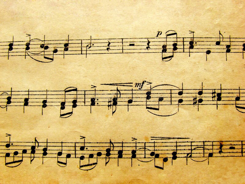 Musical notes stock image. Image of antique, sheet, instruments 1744955