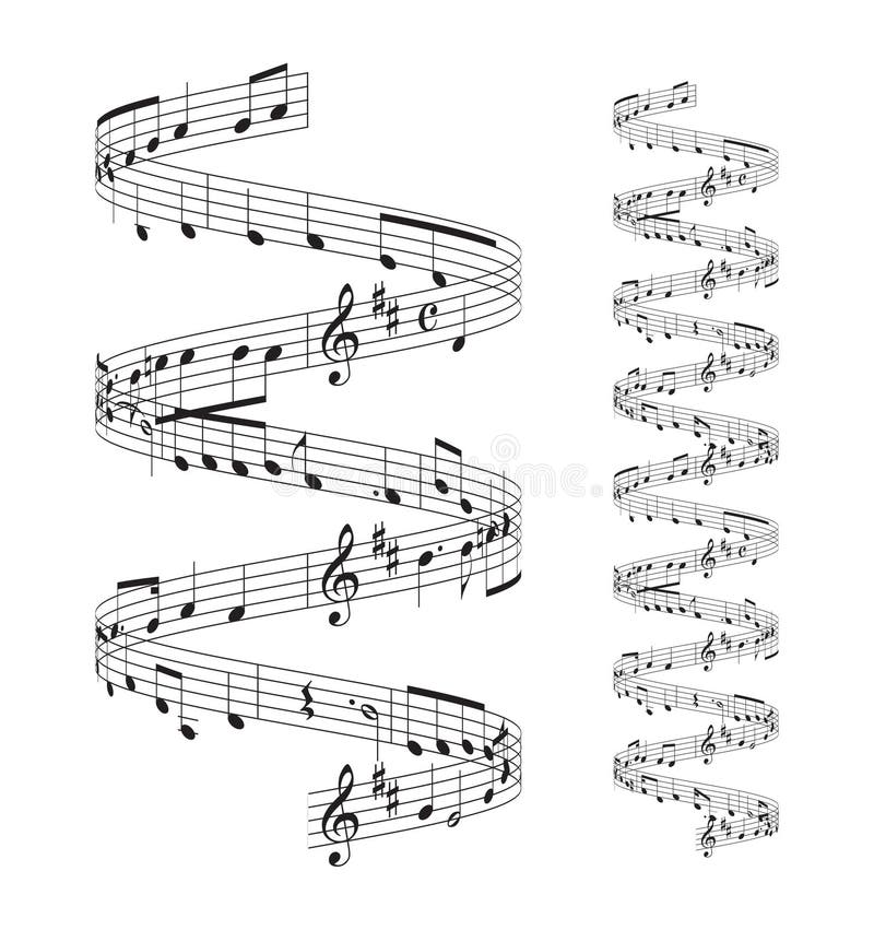 Musical notes staff stock vector. Illustration of line 24928291