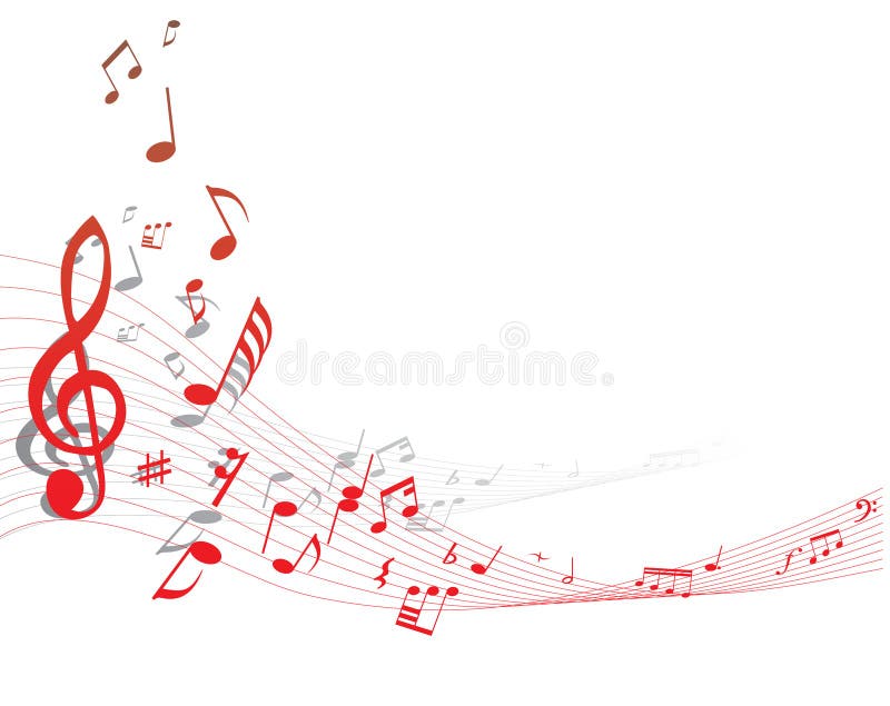 Musical staff theme stock vector. Illustration of illustrations - 10196465