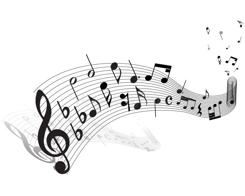 Musical staff theme stock vector. Illustration of creative - 10196454
